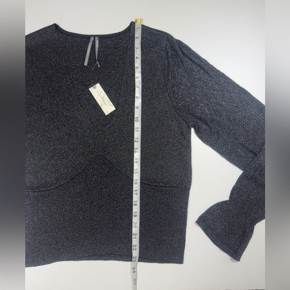 Anthropologie Glossy Black Wrap blouse 🖤✨
*NEW WITH TAGS 🏷️ - Picture 5 of 12